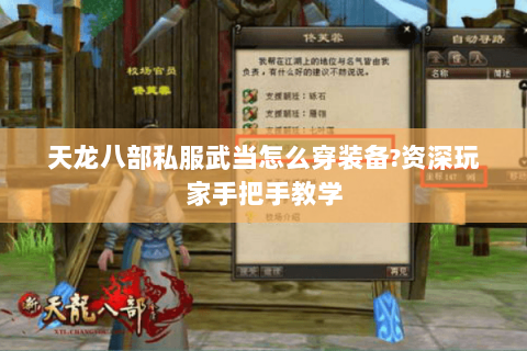 天龙八部私服武当怎么穿装备?资深玩家手把手教学