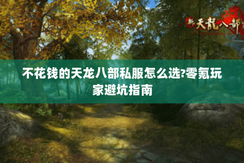 不花钱的天龙八部私服怎么选?零氪玩家避坑指南 不花钱的天龙八部私服怎么选?零氪玩家避坑指南