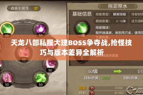 天龙八部私服大理BOSS争夺战,抢怪技巧与版本差异全解析 天龙八部私服大理BOSS争夺战,抢怪技巧与版本差异全解析