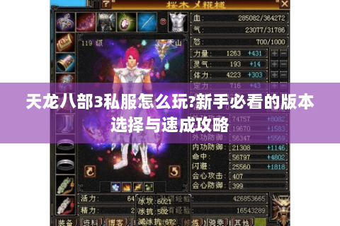 天龙八部3私服怎么玩?新手必看的版本选择与速成攻略 天龙八部3私服怎么玩?新手必看的版本选择与速成攻略