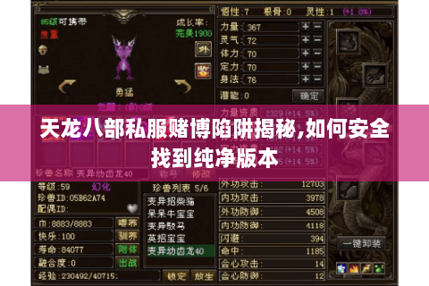 天龙八部私服赌博陷阱揭秘,如何安全找到纯净版本 天龙八部私服赌博陷阱揭秘,如何安全找到纯净版本