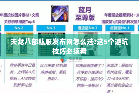 天龙八部私服发布网怎么选?这5个避坑技巧必须看 天龙八部私服发布网怎么选?这5个避坑技巧必须看