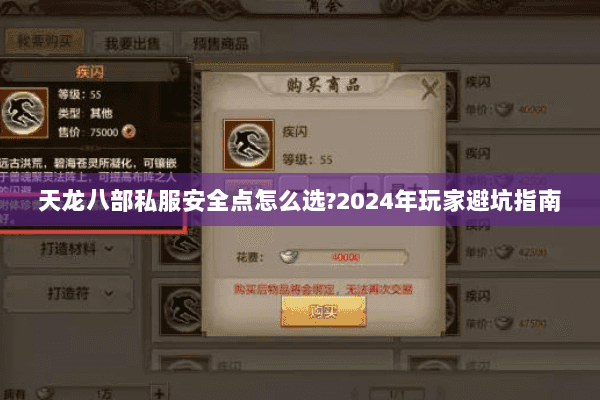 天龙八部私服安全点怎么选?2024年玩家避坑指南 天龙八部私服安全点怎么选?2024年玩家避坑指南