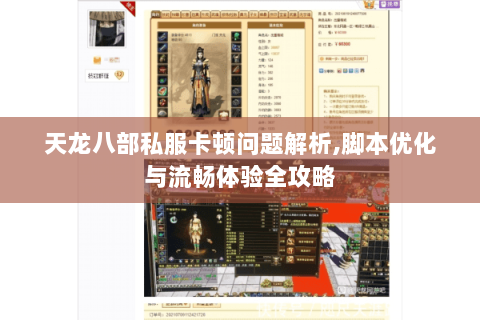 天龙八部私服卡顿问题解析,脚本优化与流畅体验全攻略