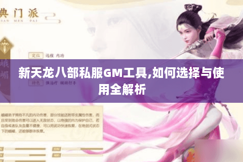 新天龙八部私服GM工具,如何选择与使用全解析 新天龙八部私服GM工具,如何选择与使用全解析