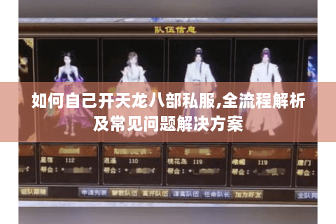 如何自己开天龙八部私服,全流程解析及常见问题解决方案
