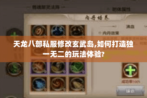 天龙八部私服修改玄武岛,如何打造独一无二的玩法体验?