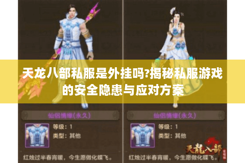 天龙八部私服是外挂吗?揭秘私服游戏的安全隐患与应对方案 天龙八部私服是外挂吗?揭秘私服游戏的安全隐患与应对方案