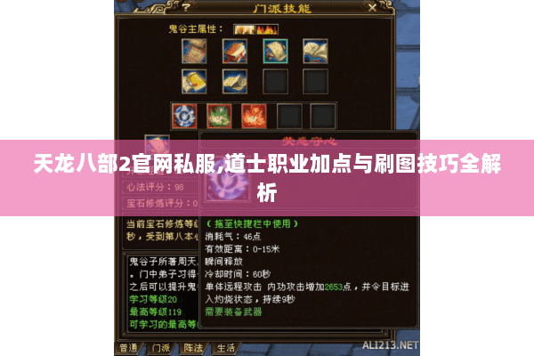天龙八部2官网私服,道士职业加点与刷图技巧全解析