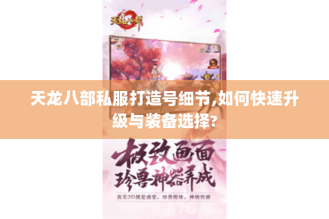 天龙八部私服打造号细节,如何快速升级与装备选择?