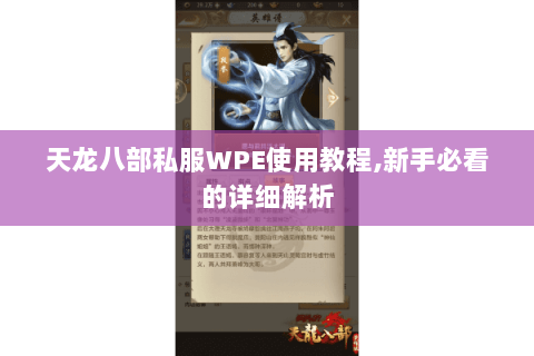 天龙八部私服WPE使用教程,新手必看的详细解析 天龙八部私服WPE使用教程,新手必看的详细解析