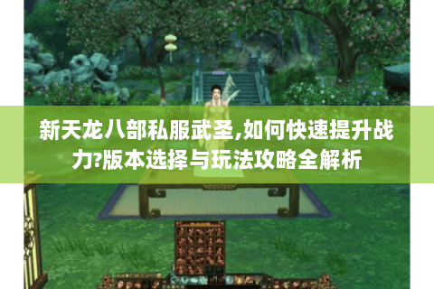 新天龙八部私服武圣,如何快速提升战力?版本选择与玩法攻略全解析 新天龙八部私服武圣,如何快速提升战力?版本选择与玩法攻略全解析
