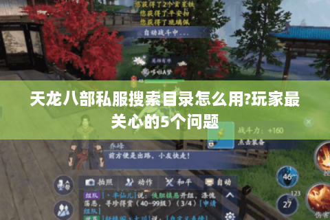 天龙八部私服搜索目录怎么用?玩家最关心的5个问题