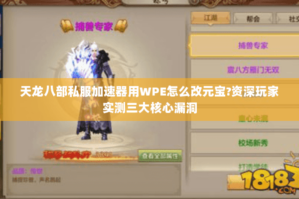 天龙八部私服加速器用WPE怎么改元宝?资深玩家实测三大核心漏洞