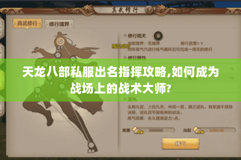 天龙八部私服出名指挥攻略,如何成为战场上的战术大师? 天龙八部私服出名指挥攻略,如何成为战场上的战术大师?