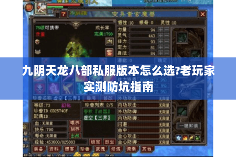 九阴天龙八部私服版本怎么选?老玩家实测防坑指南 九阴天龙八部私服版本怎么选?老玩家实测防坑指南