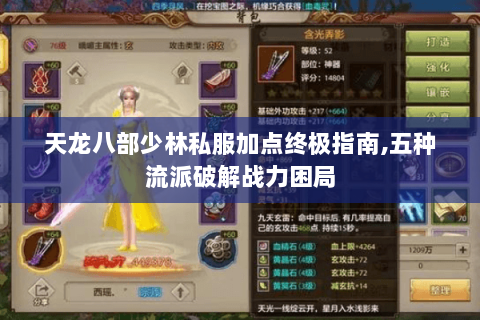 天龙八部少林私服加点终极指南,五种流派破解战力困局 天龙八部少林私服加点终极指南,五种流派破解战力困局