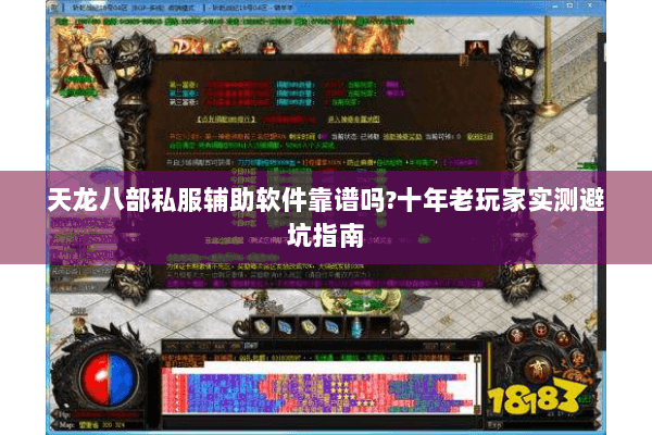 天龙八部私服辅助软件靠谱吗?十年老玩家实测避坑指南