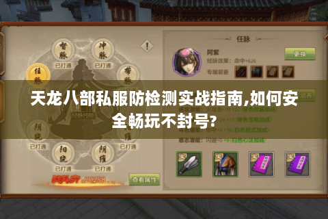 天龙八部私服防检测实战指南,如何安全畅玩不封号? 天龙八部私服防检测实战指南,如何安全畅玩不封号?