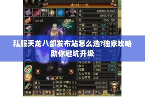 私服天龙八部发布站怎么选?独家攻略助你避坑升级 私服天龙八部发布站怎么选?独家攻略助你避坑升级