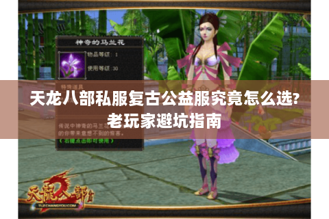 天龙八部私服复古公益服究竟怎么选?老玩家避坑指南