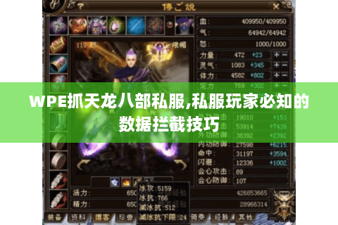WPE抓天龙八部私服,私服玩家必知的数据拦截技巧