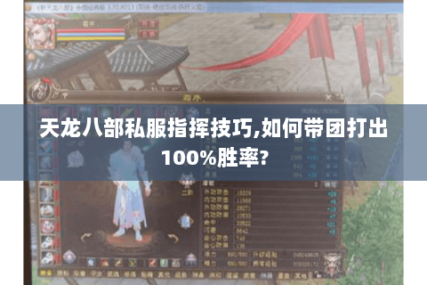 天龙八部私服指挥技巧,如何带团打出100%胜率? 天龙八部私服指挥技巧,如何带团打出100%胜率?