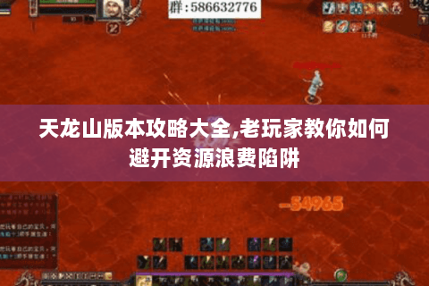 天龙山版本攻略大全,老玩家教你如何避开资源浪费陷阱 天龙山版本攻略大全,老玩家教你如何避开资源浪费陷阱