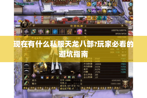 现在有什么私服天龙八部?玩家必看的避坑指南