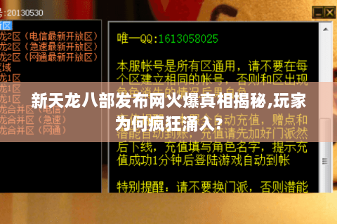 新天龙八部发布网火爆真相揭秘,玩家为何疯狂涌入? 新天龙八部发布网火爆真相揭秘,玩家为何疯狂涌入?