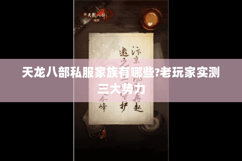 天龙八部私服家族有哪些?老玩家实测三大势力