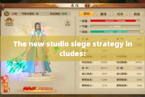 The new studio siege strategy includes: The new studio siege strategy includes: